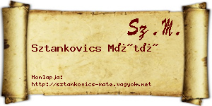 Sztankovics Máté névjegykártya